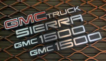 Load image into Gallery viewer, 88-98 OBS SIERRA GMC 1500 Emblems x4 cnc billet C10 Badges for GMC/Chevy GMT400
