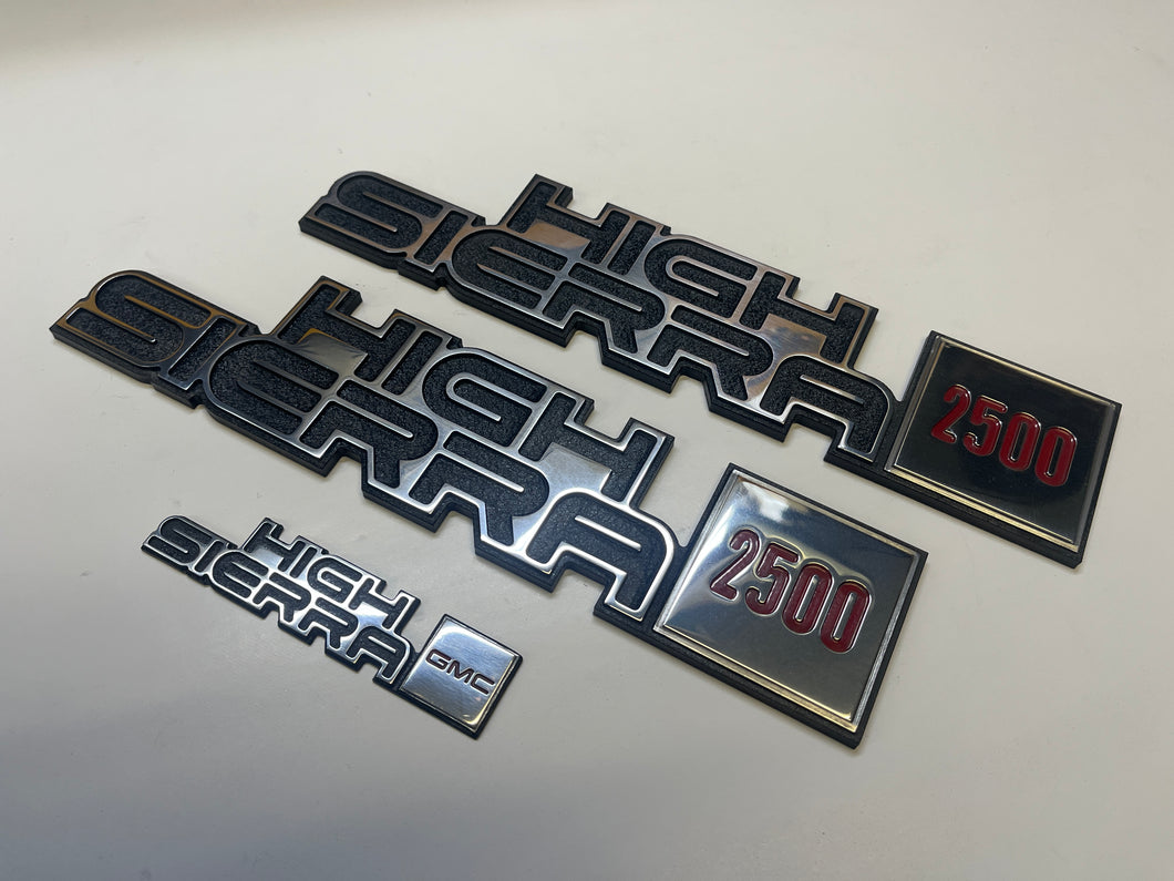 High Sierra 2500 81-87 Emblems with dash badge