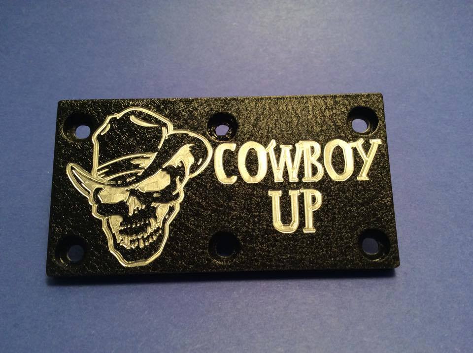 Cowboy Up Throttle Body Plate