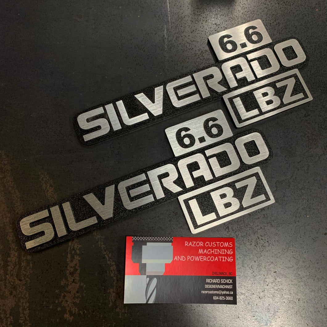 Silverado LBZ 6.6 swap badges