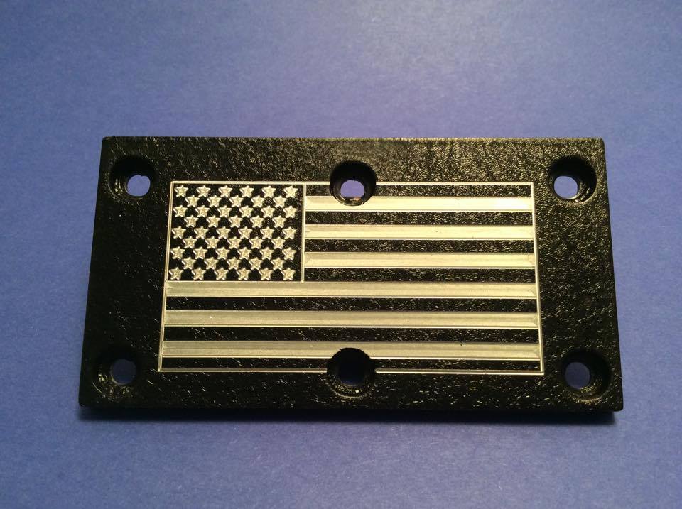 American Flag Throttle Body Plate